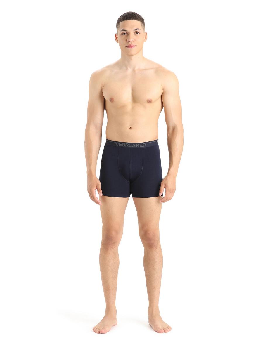 Sous Vêtement Icebreaker Merino Anatomica Boxers Homme Bleu Marine | FR 1315QMAZ